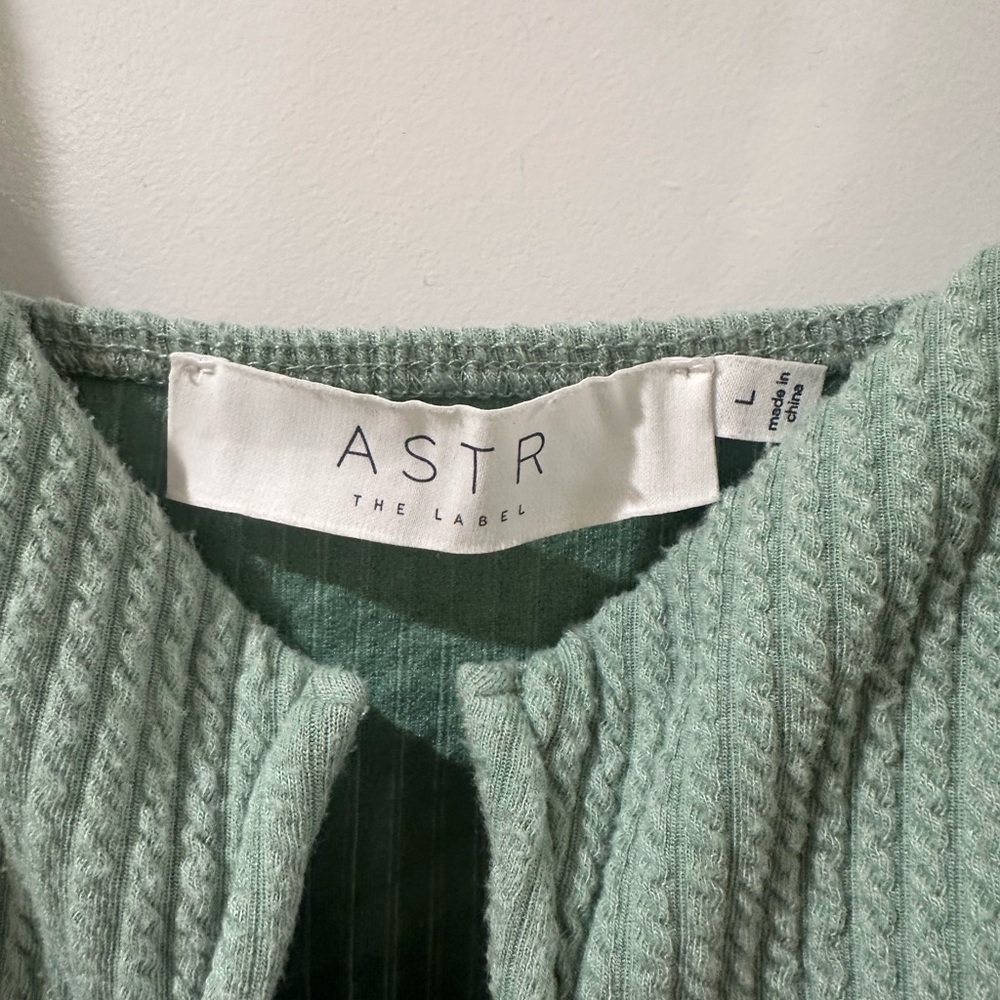 Green Ribbed Bodysuit - Picture 2 of 3